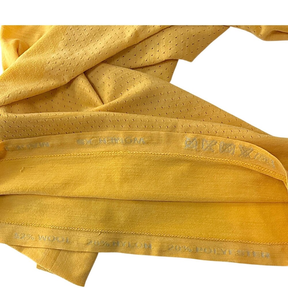 Tracksmith Brighton Long Sleeve Top Merino Wool Womens XS Yellow Thermal - Picture 8 of 12
